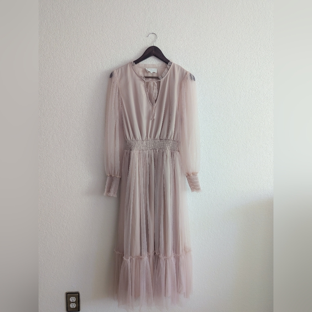 In February Target Blush Gauze Dress